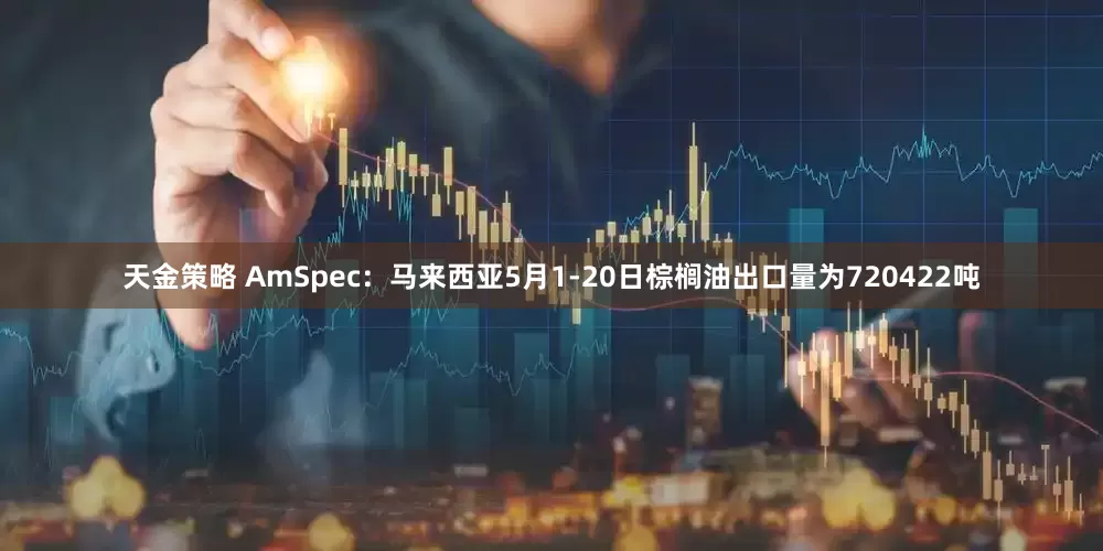 天金策略 AmSpec：马来西亚5月1-20日棕榈油出口量为720422吨
