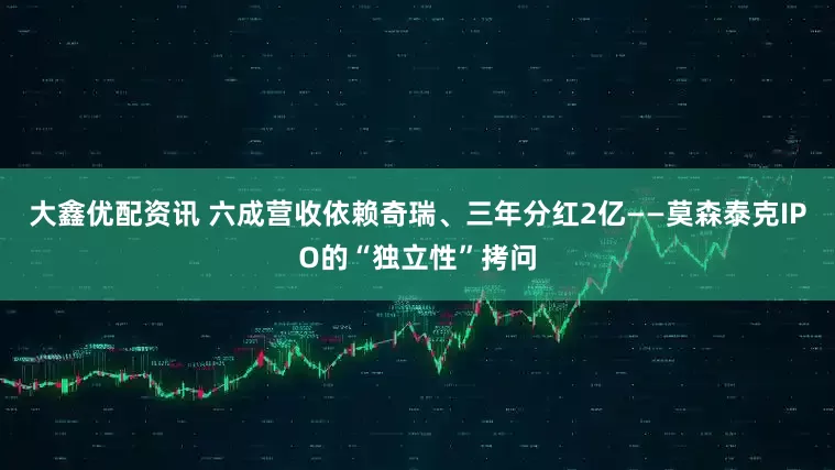 大鑫优配资讯 六成营收依赖奇瑞、三年分红2亿——莫森泰克IPO的“独立性”拷问